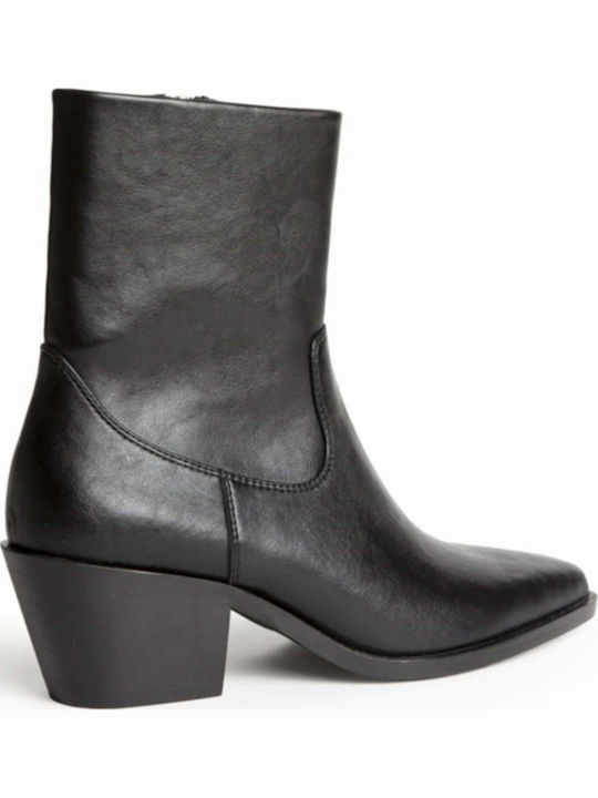 Damen Cowboy-Stiefeletten mit Mittelhohem Absatz Black