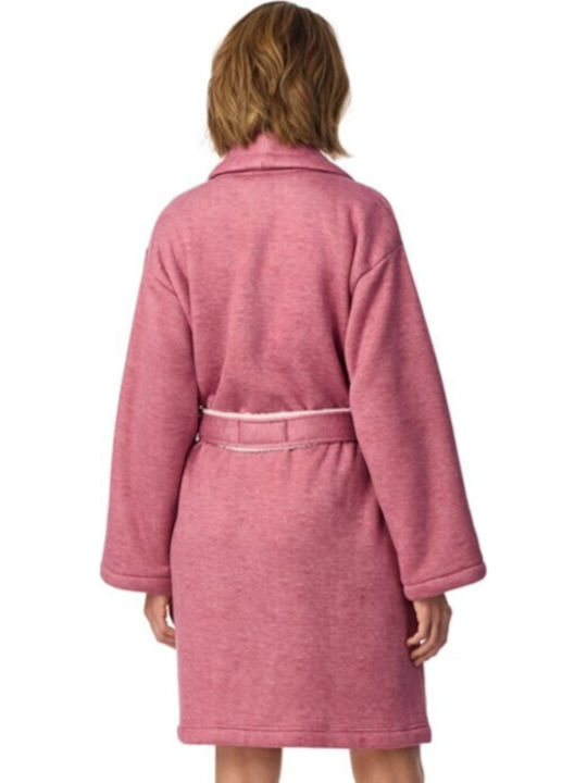 DKNY Зимен Дамски Халат Heather Pink Chill
