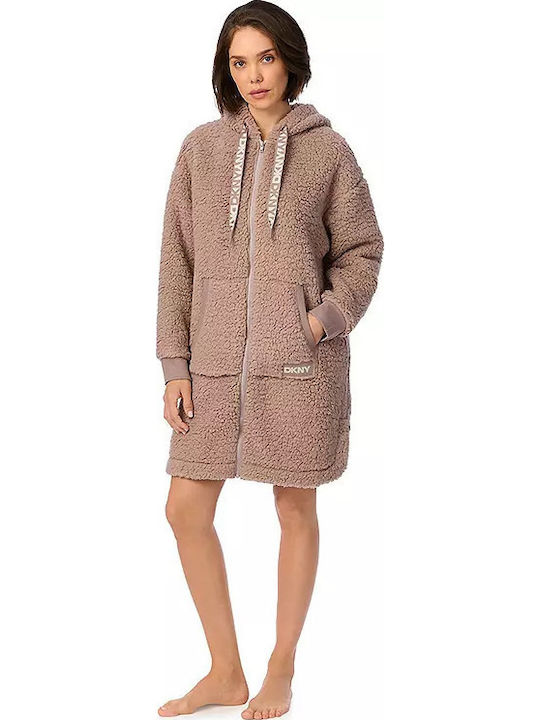 DKNY Дамски зимен Халат Taupe