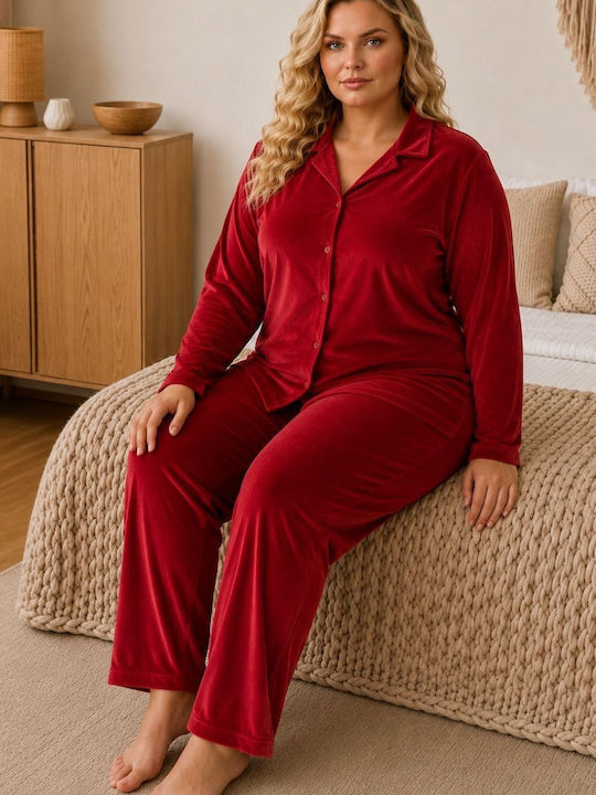 Boyraz Winter Women's Red Pajama Set