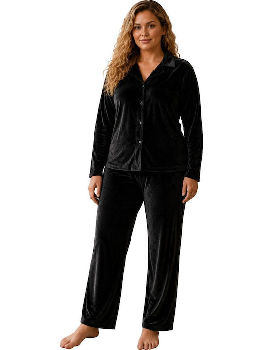 Boyraz Winter Women's Black Pyjama Set