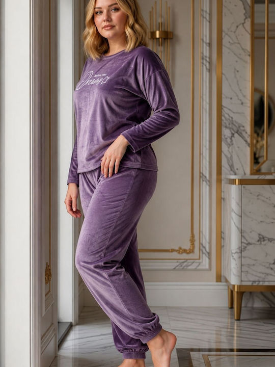 Boyraz Winter Women's Pyjama Set Lilac