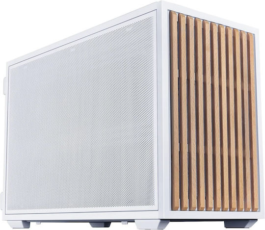 DAN B4-mATX Micro Tower Computer Case White Wood White - mATX Mesh