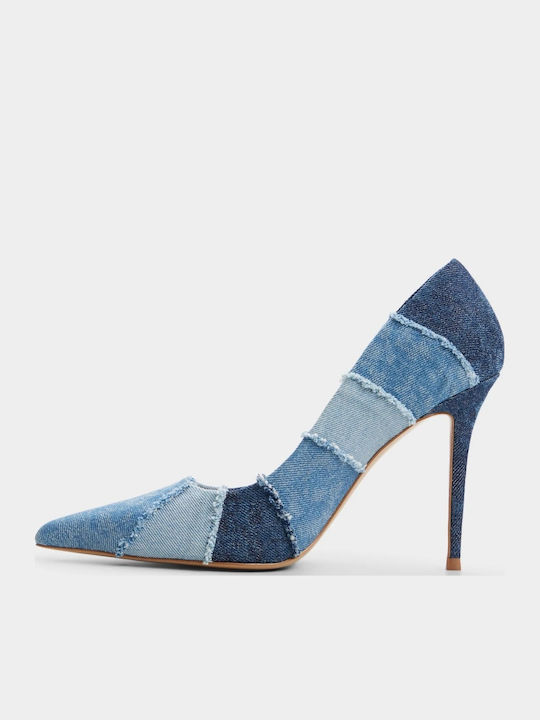 Stasyamix Pointed-Toe Low-Heel Denim Pumps