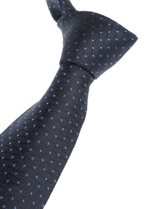 Manetti Herren-Seidenkrawatte mit Muster in Blau
