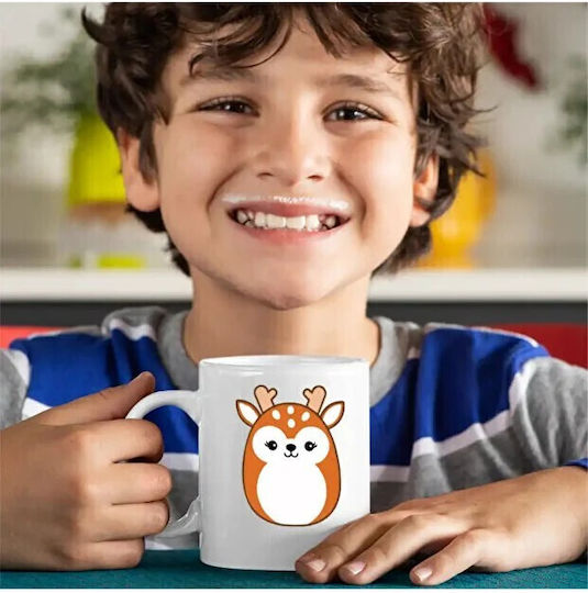 Christmas Ceramic Mug Reindeer 330ml (with Personalization)