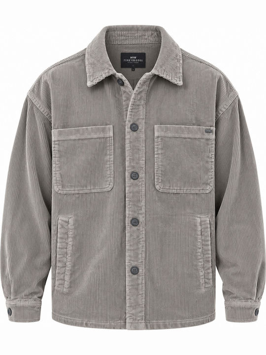 Μακρυμάνικο Κοτλέ Overshirt σε Φαρδιά Γραμμή Moon Mist