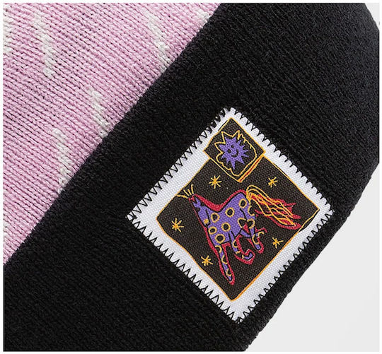Men's Knitted Beanie in Pink