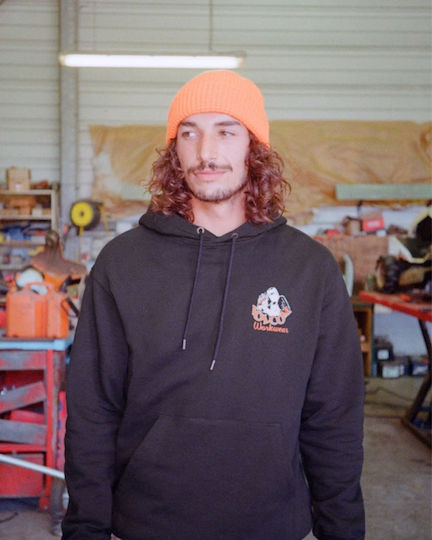 Workwear Beanie Men's Knitted Beanie in Orange