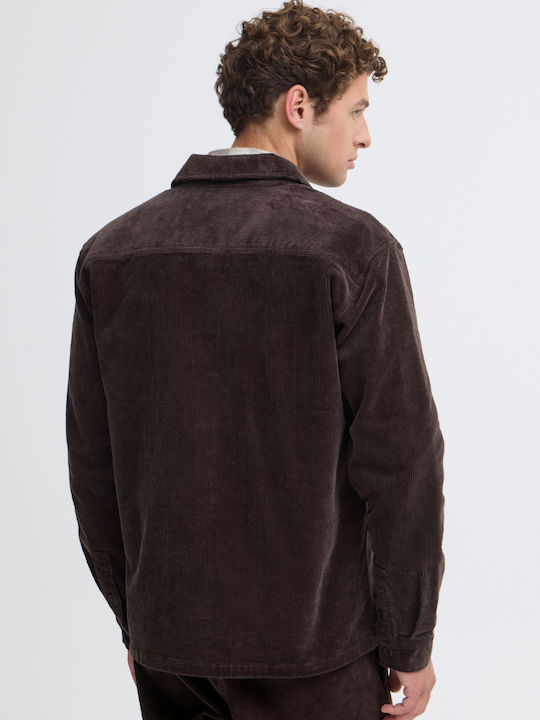 Μακρυμάνικo Κοτλέ Overshirt Καφέ