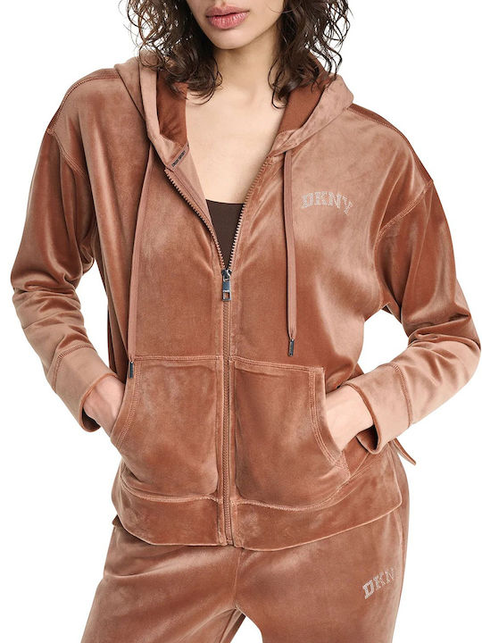 DKNY Дамска Жилетка с Цип Camel