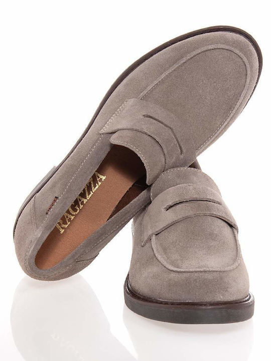 Damenleder-Loafer in Beige