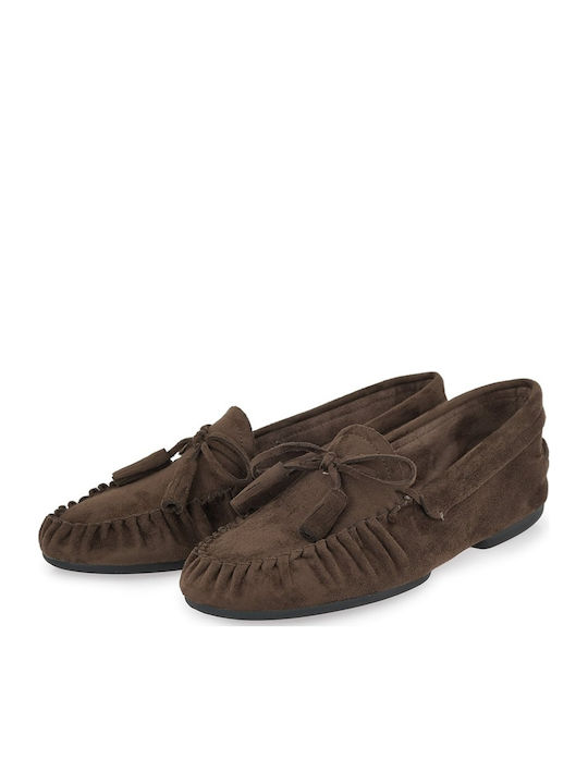 Γυναικεία Loafers σε Καφέ Χρώμα