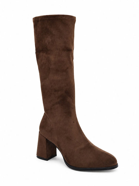 Beige Suede Women's Boots