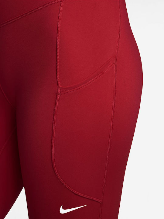 Dri-FIT One Training Дамски Клинове със Скъсена Дължина и Висока Талия Tough Red / White