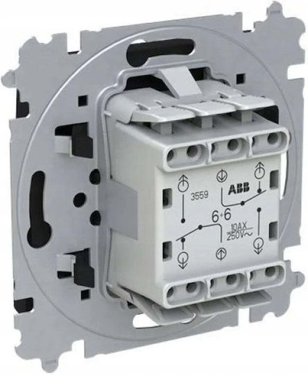 Abb Recessed Wall Switch Two-Way Aller Retour Black