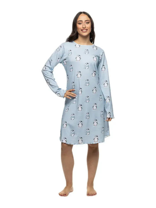 Galaxy Damen-Winter-Nachthemd Mehrfarbig