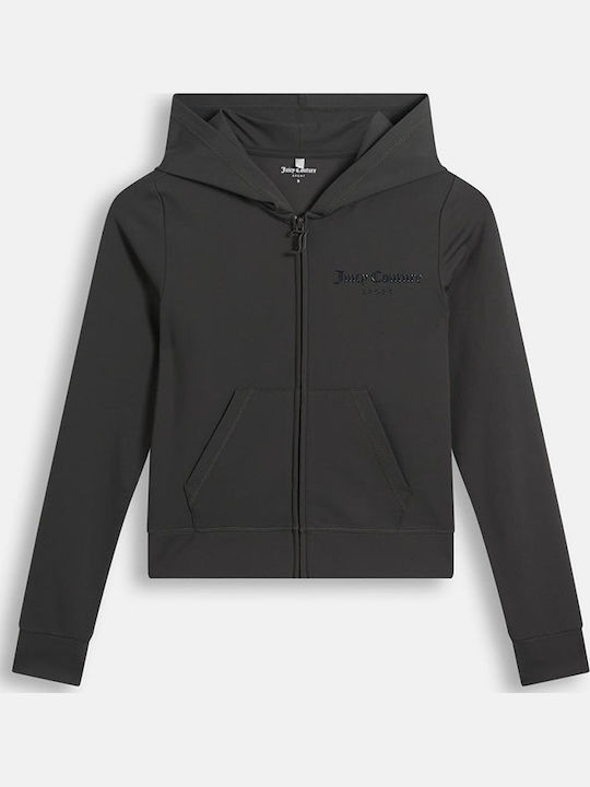 Women's Hooded Sweatshirt Cardigan Raven