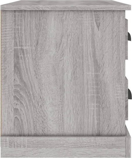 Wooden Bedside Table Grey 60x39x45cm