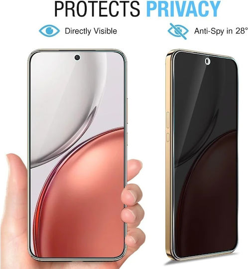 Folie de protecție Screen Protector Honor 600 Smart Anti-Spy Ultra HD 9H, Instalare Ușoară, Set 111D, Sticker pentru Intimitate