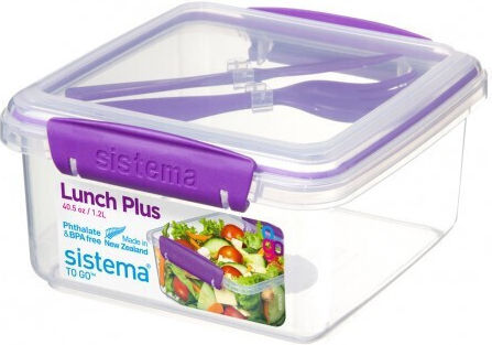 Sistema Lunch Box Plus Δοχείο Φαγητού Πλαστικό Ροζ 1.2lt