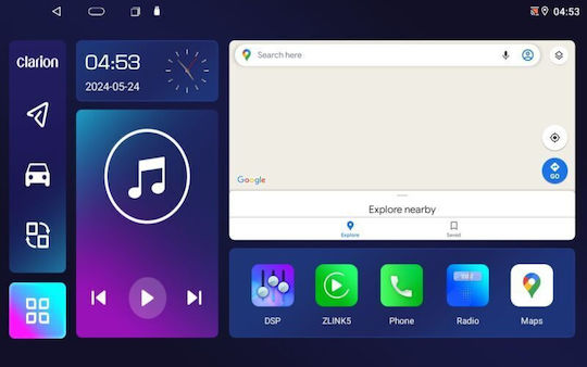 Clarion GL53841 OEM-Multimedia-Display Für Auto 9 Zoll CarPlay Android Auto BT GPS WLAN GPRS