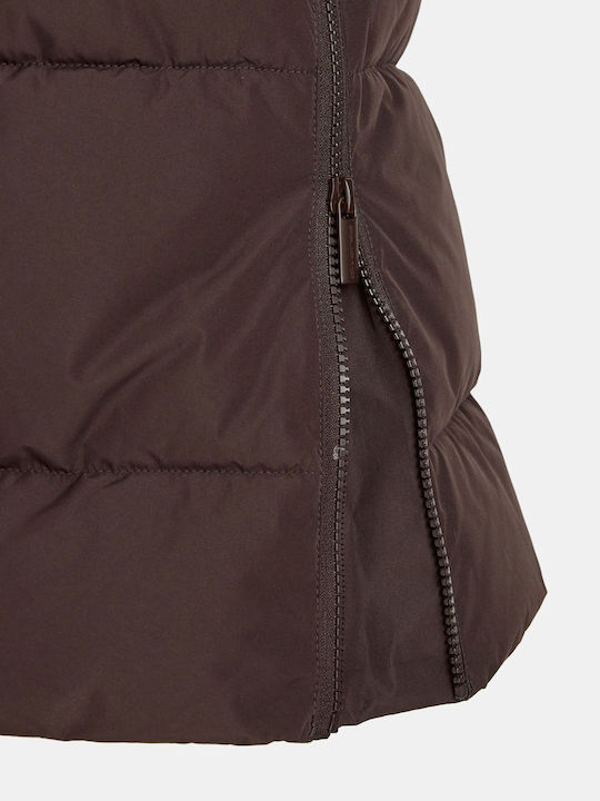 Morlenis Women's Spring/Autumn Jacket Brown