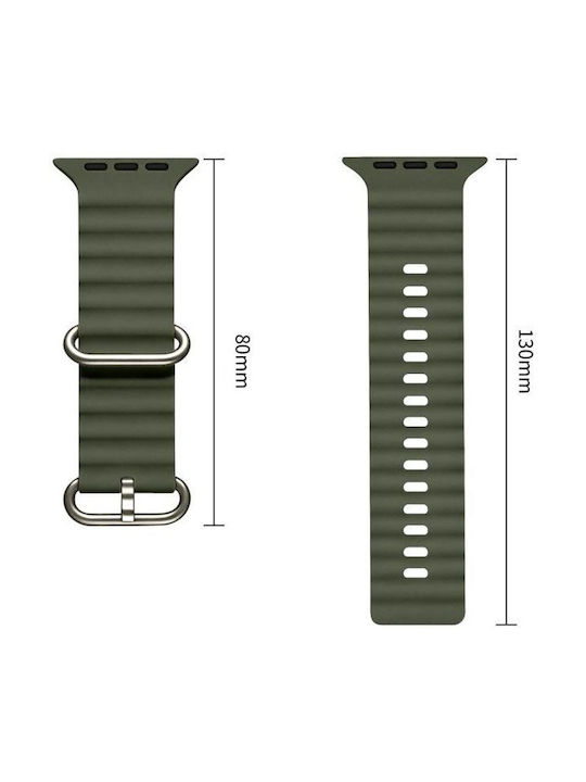 Tech-Protect Λουράκι Σιλικόνης Πράσινο (Apple Watch 8 / 9 / 10 / 11 / 12 / Se / Ultra)