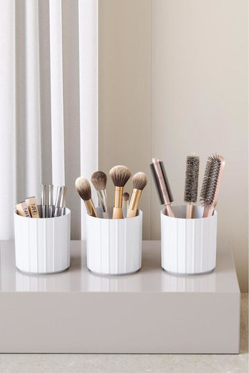 SteweHome Cutie de Organizare a Cosmeticelor cu Separatoare Albă 3 Bucăți SteweHome Cutie de Organizare a Cosmeticelor cu Separatoare Albă 3 Bucăți