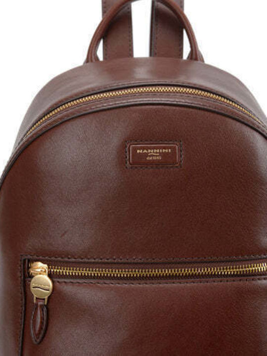 Braune Damen-Lederrucksack-/Handtasche