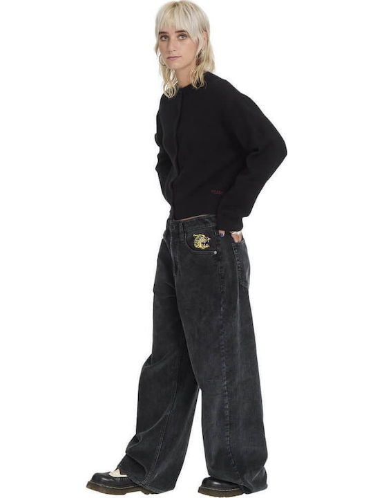 Ozzy Long Women's Knitted Cardigan Black