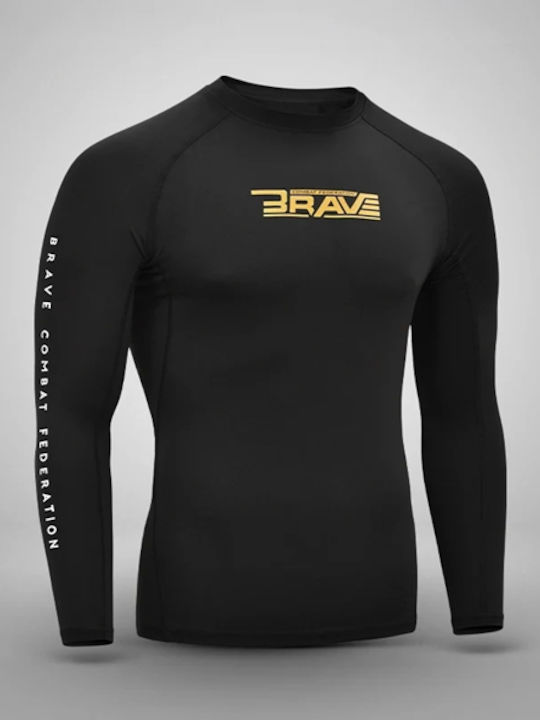 RDX Ανδρική Μακρυμάνικη Μπλούζα RDX-CRL-B1-BK για Jiu-Jitsu Μαύρη