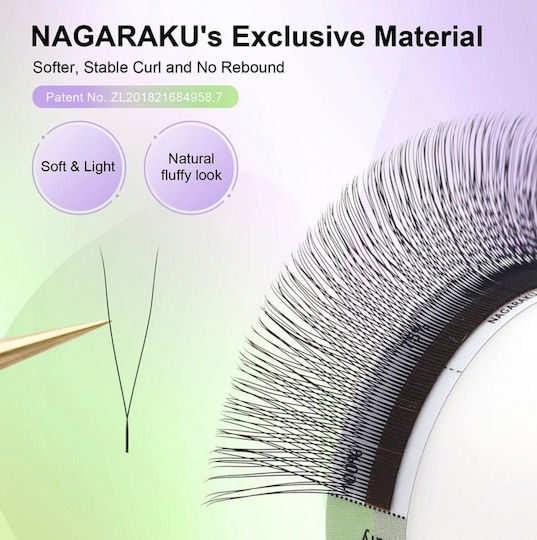 Single Tips 2d Y Eyelash Extension Nagaraku 0.07c Mix 8-15mm