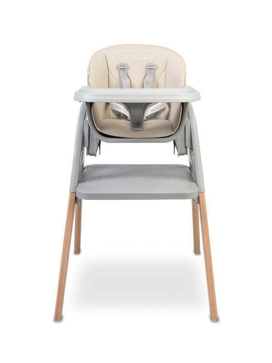 Caretero 3-in-1-Babyhochstuhl mit Höhenverstellung Beige