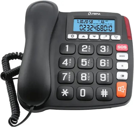 4520 Жично Телефон За Офиса За Възрастни Черен 110687-0025