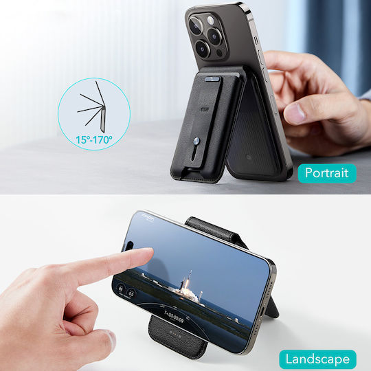 ESR Wallet MagSafe ESR Classic Geo Negru Carbon