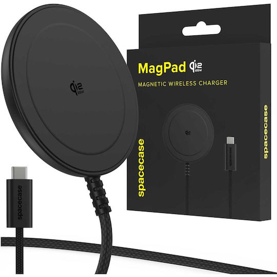 Spacecase Безжично зарядно устройство Qi2 25 W, черно (MagPad)