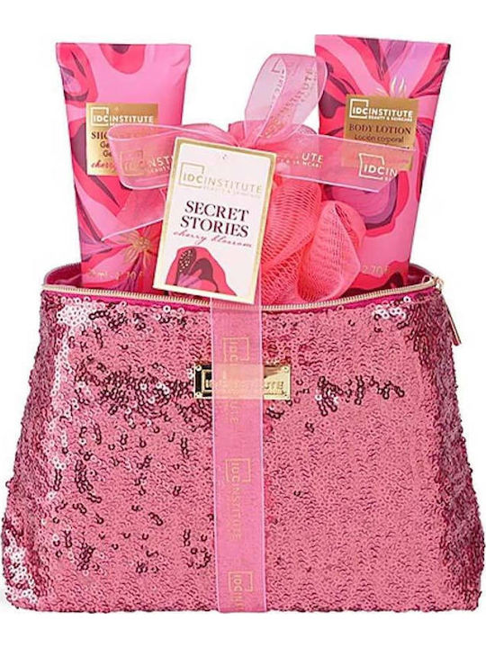 IDC Institute Secret Stories Cherry Blossom Cosmetic Bag Set Σετ Περιποίησης 4τμχ