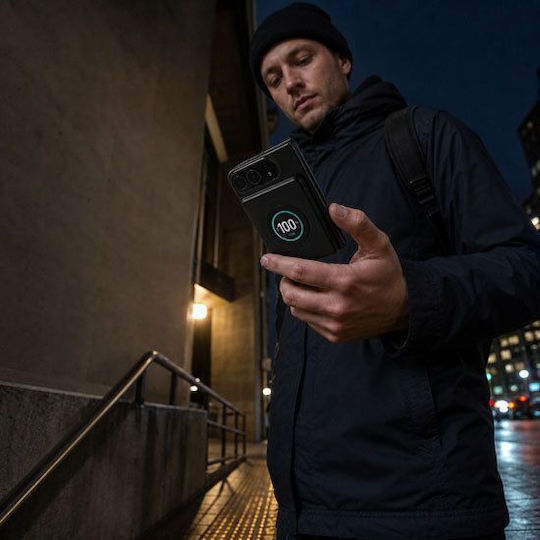 BMX SolidSafe Duo MagSafe Qi2 Външна батерия 10000 mAh 15 W с USB-C порт Черна