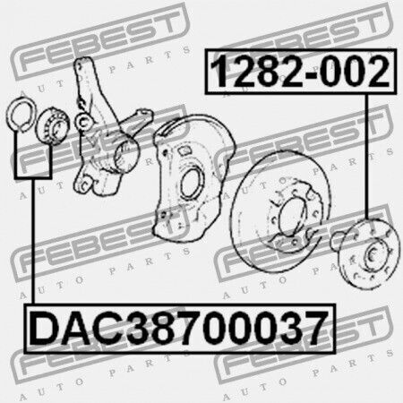 Hyundai Accent 00 1999 Γεν Ρουλεμάν Μπροστινής Πλήμνης 51720-29400