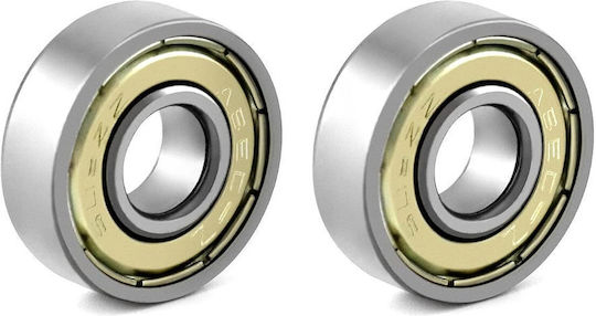 Set de 20 Rulmenți Metalici 608zz Cu Dublu Ecran de Protecție 8 X 22 X 7 Mm, Prelubrifiați, Pentru Trotinete, Skateboarduri, Role și Imprimante 3D, Argintii