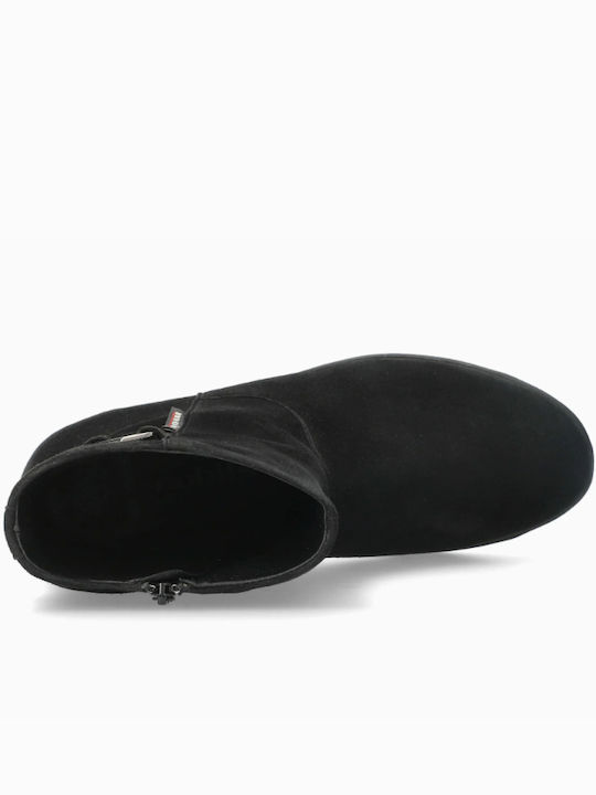 Lederne Damen-Stiefeletten Black