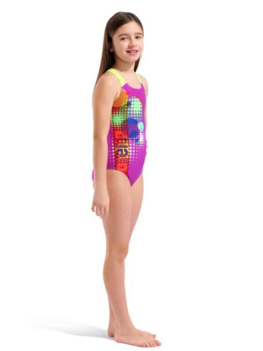 Arena Детски Цял Бански Very Fuchsia-artic Lime