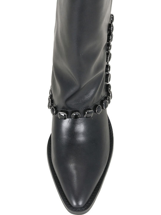Bally Leather Women's Boots with Mid Heel Black