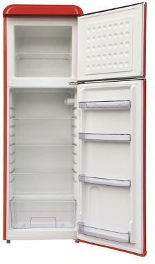 Akai Proffesional Retro Double Door Refrigerator 252 L H175 x W54.5 x D58.5 cm Red CLASS281KRD