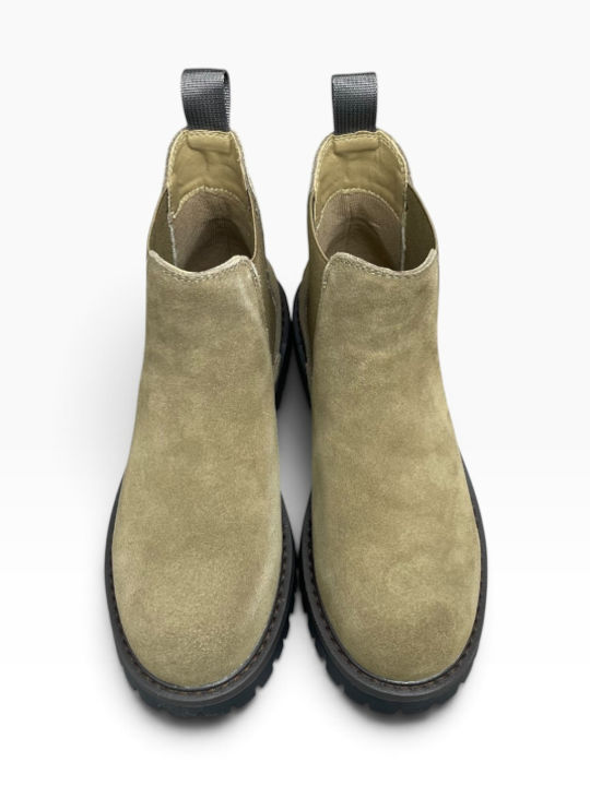 Sierra Δερμάτινα Γυναικεία Chelsea Μποτάκια Khaki