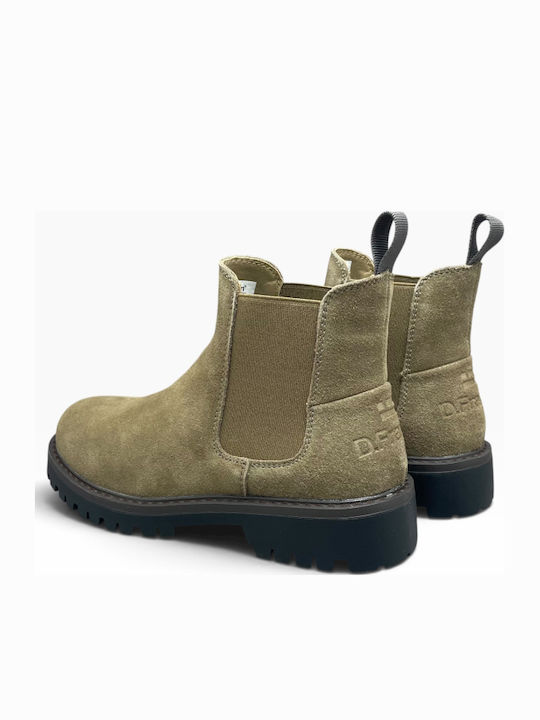 Sierra Δερμάτινα Γυναικεία Chelsea Μποτάκια Khaki