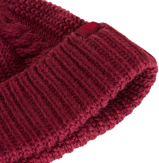 Oh Mega Beanie Women's Knit Beanie in Burgundy