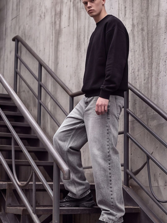 Men's Loose Baggy Fit Grey Jeans