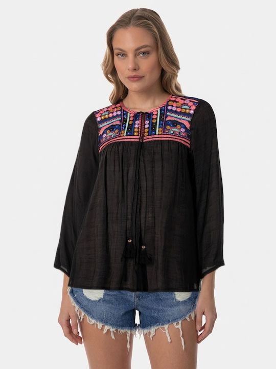 Ethnic Langärmelige Strickjacke Größe L XL Schwarz Ethnic Langärmelige Strickjacke Größe L XL Schwarz